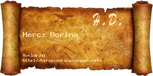 Hercz Dorina névjegykártya